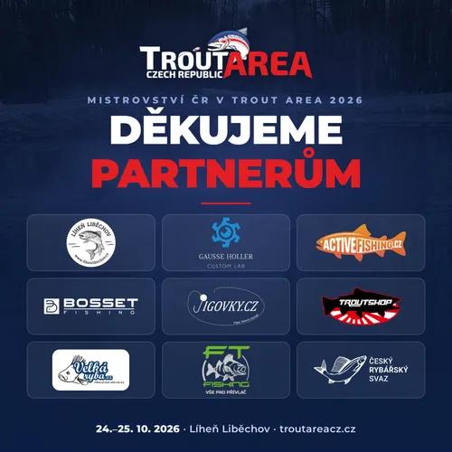 Partneři Mistrovství ČR v Trout Area 2026 – děkujeme!